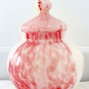 VINTAGE MURANO LARGE LIDDED JAR.MADE IN ITALY